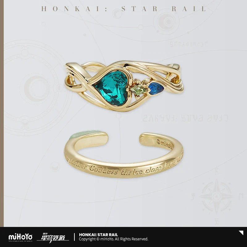 Honkai: Star Rail - Aventurine Theme - Ring Set